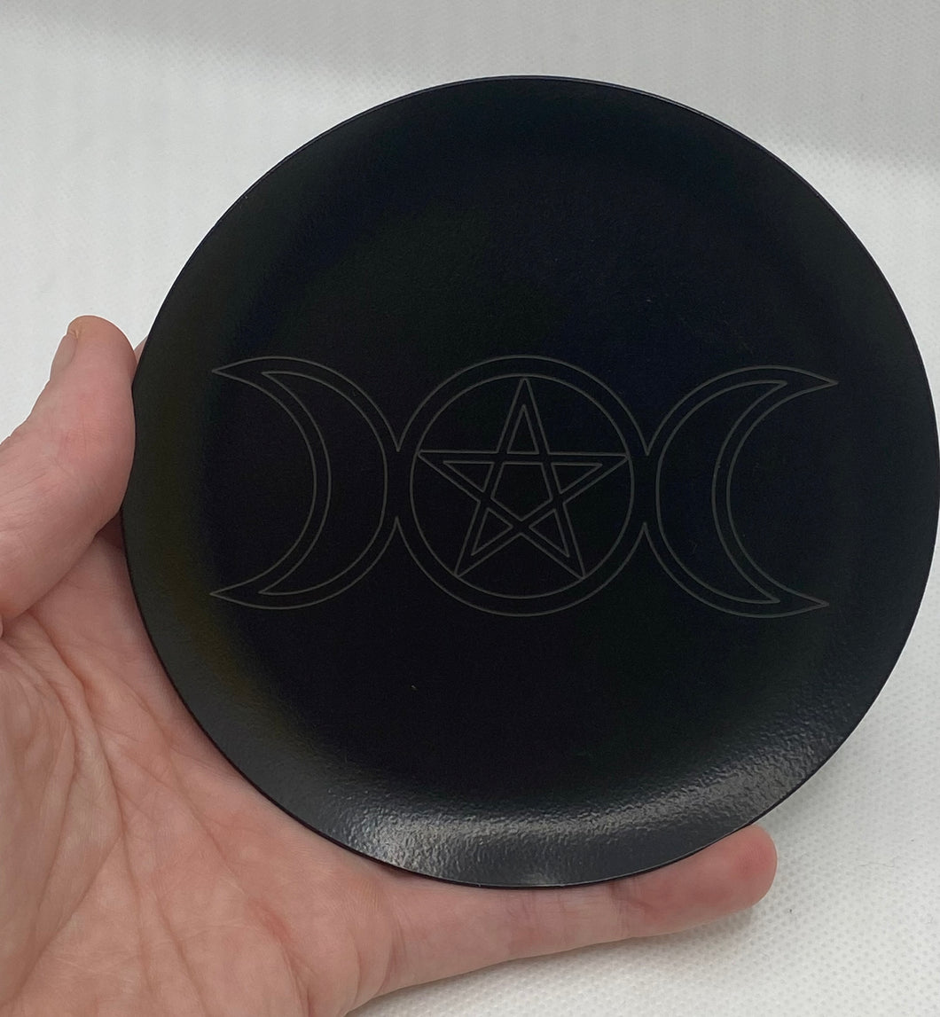 Iron Triple Moon Offering Plate