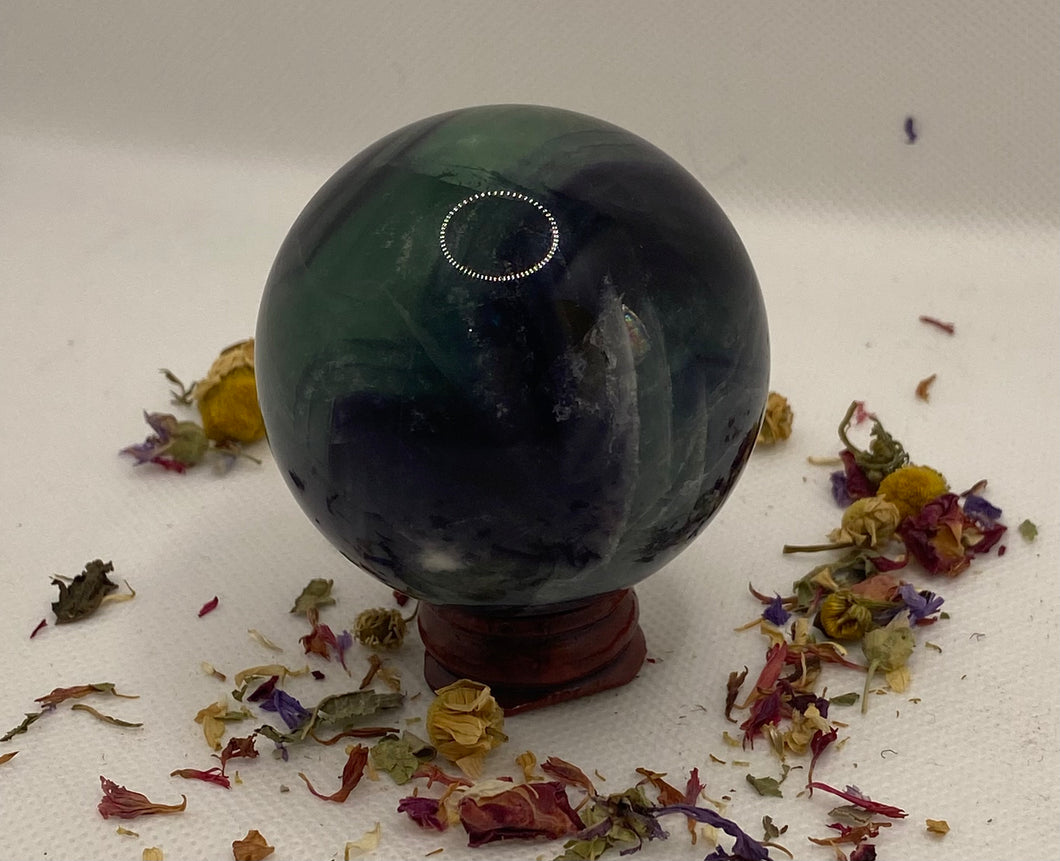 Rainbow Fluorite Sphere