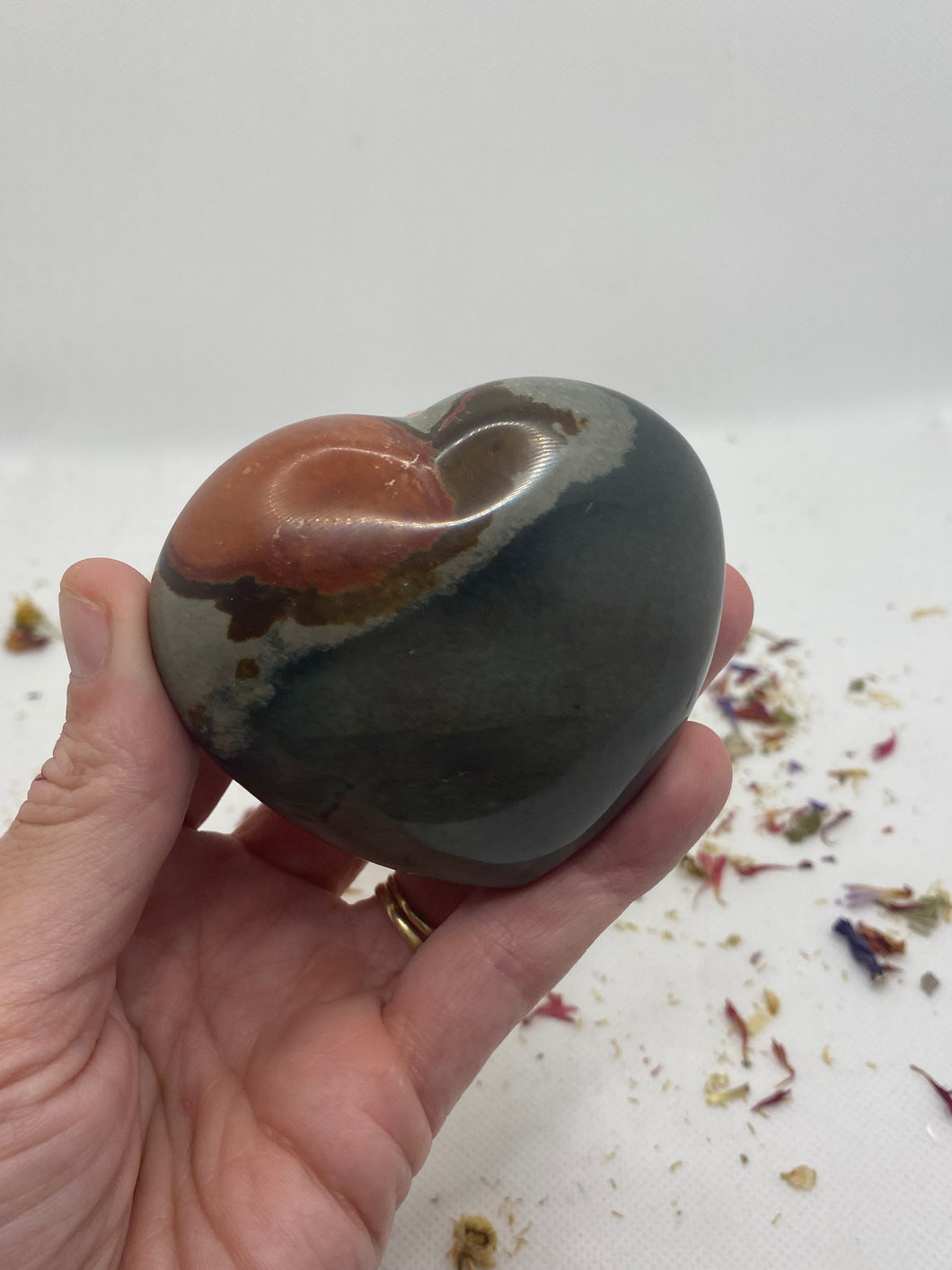 Polychrome Jasper Hearts