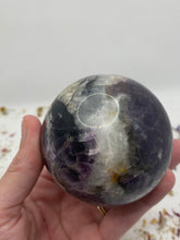 Load image into Gallery viewer, Purple Fluorite x Sphalerite Sphere
