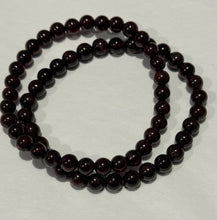 Load image into Gallery viewer, Garnet Beaded Bracelet- 6mm
