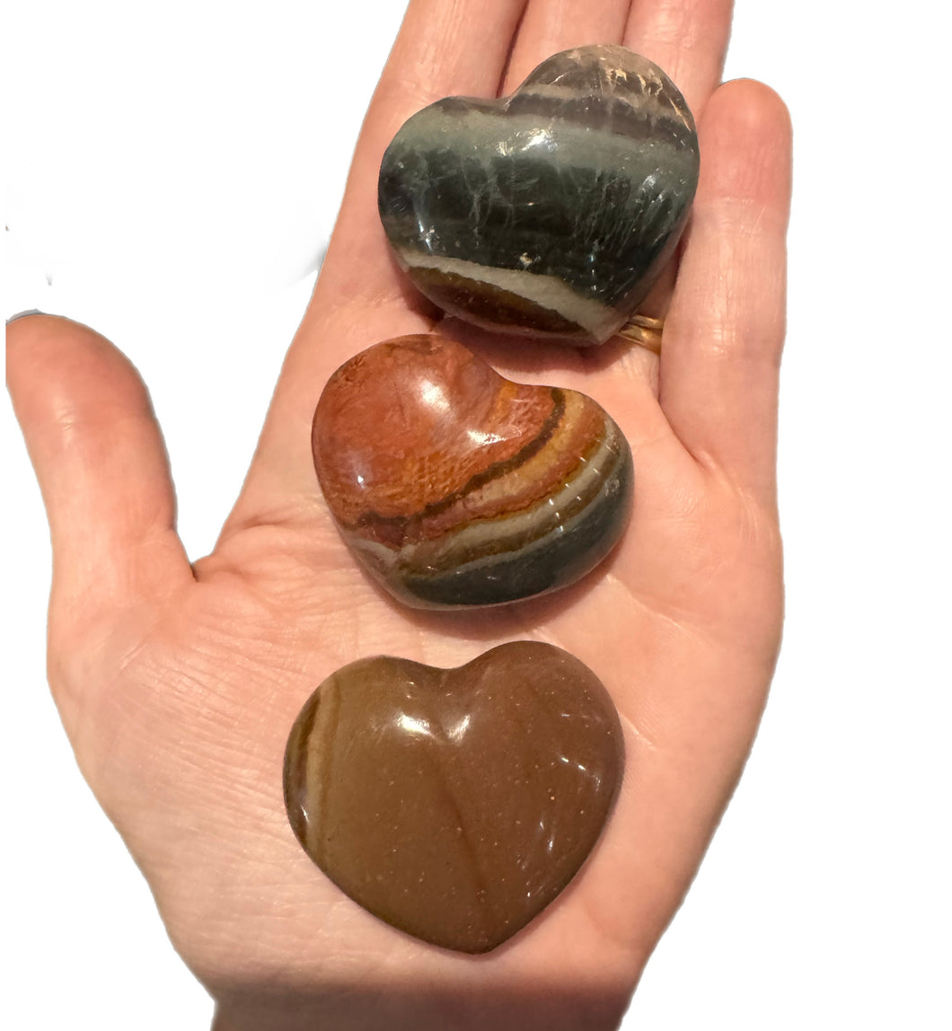 Polychrome Jasper Hearts