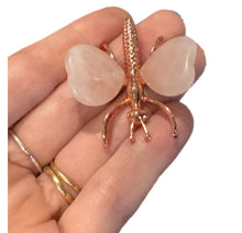 Load image into Gallery viewer, Crystal Dragonfly- Rose Quartz
