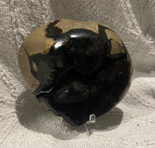 Load image into Gallery viewer, Black Septarian Heart
