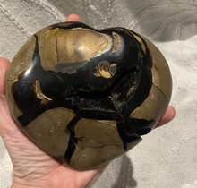 Load image into Gallery viewer, Black Septarian Heart
