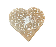 Load image into Gallery viewer, Selenite- Peach heart charging plate- Fairy
