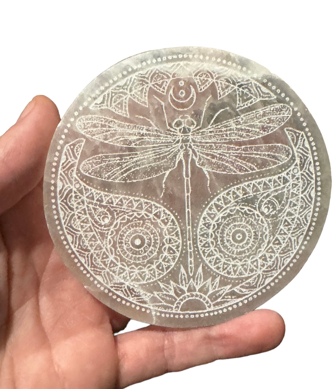 Selenite Charging Plate- Dragonfly