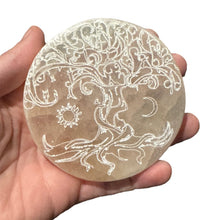 Load image into Gallery viewer, Selenite- charging plate- Tree of life
