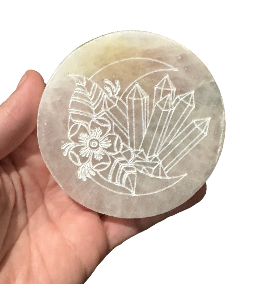 Selenite Charging Plate- Crystal