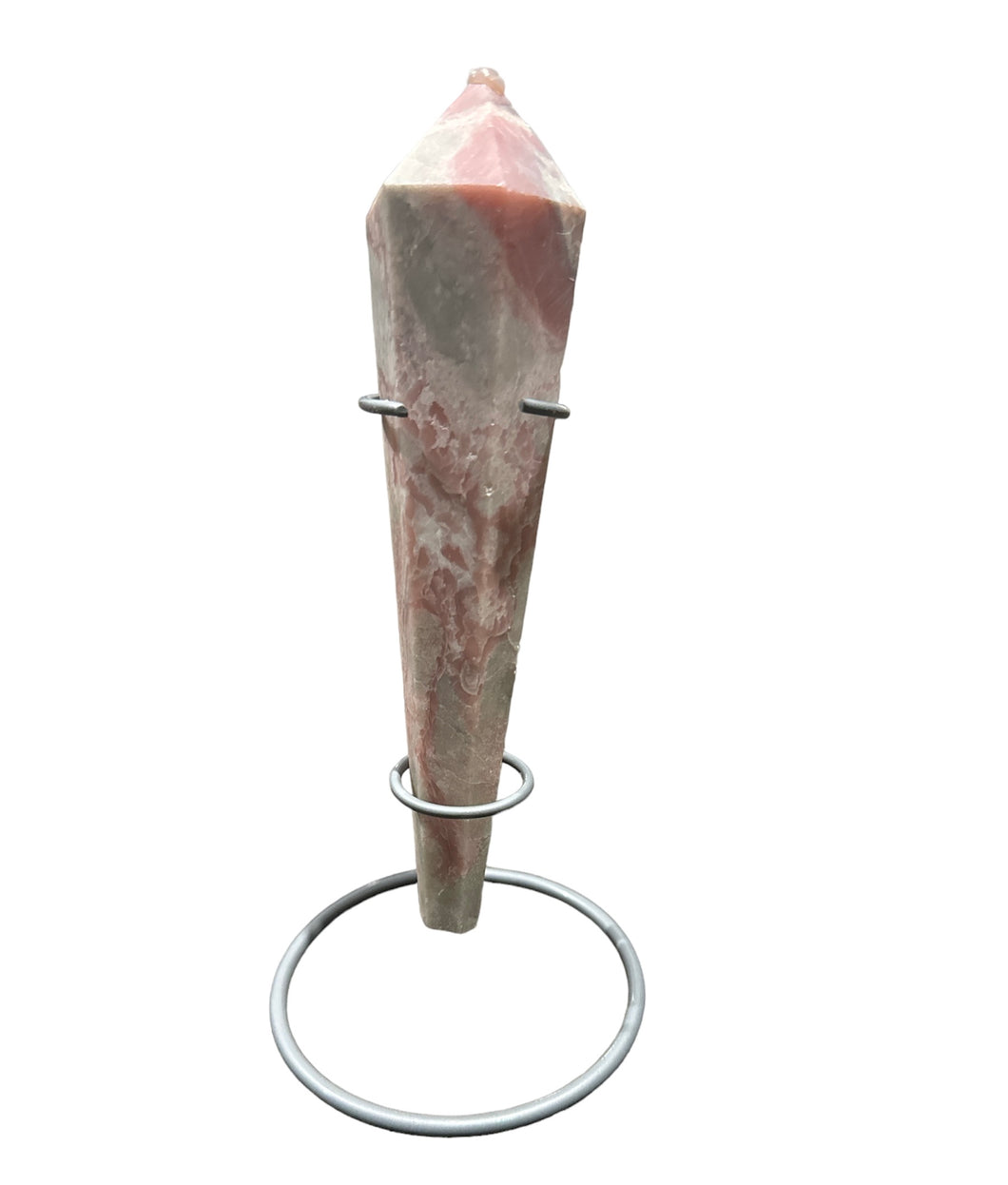 Pink Opal Wand- On Stand