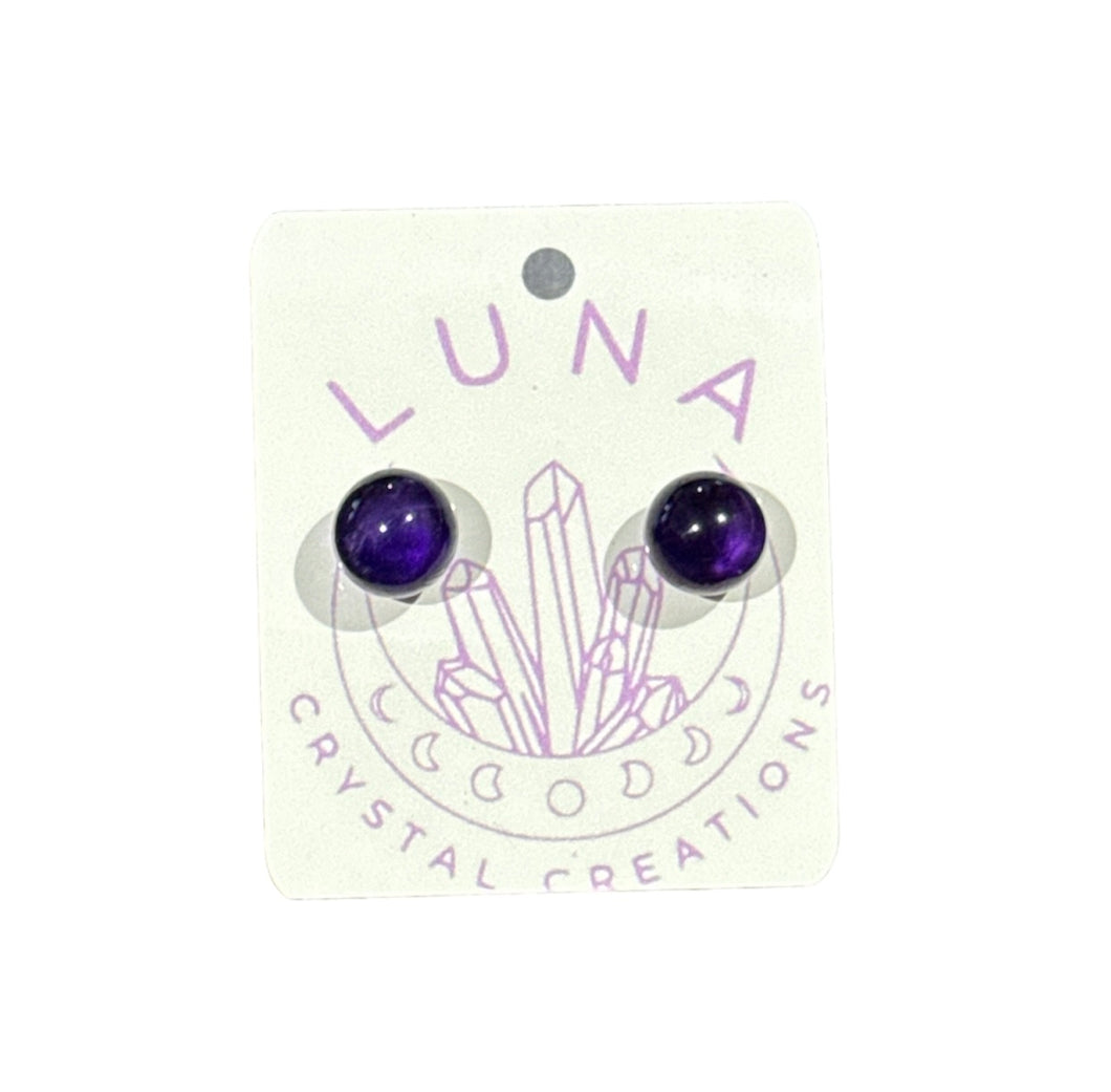 Amethyst Stud Earrings