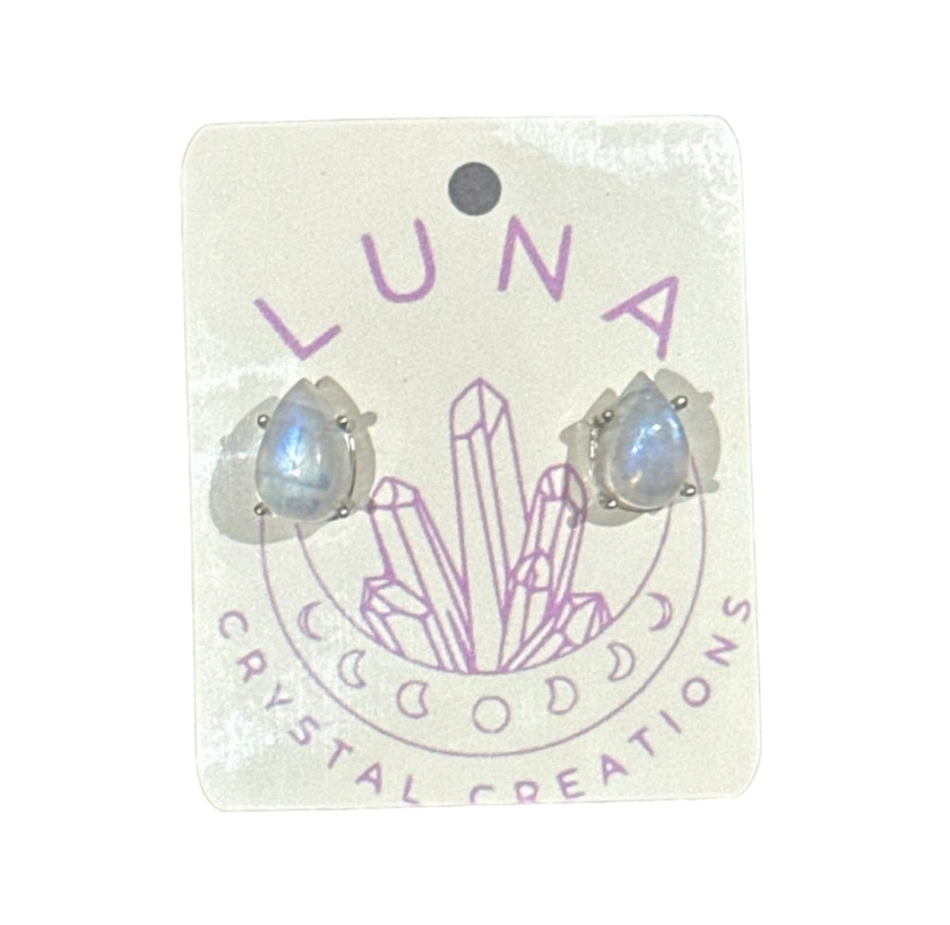 Moonstone Stud Earrings