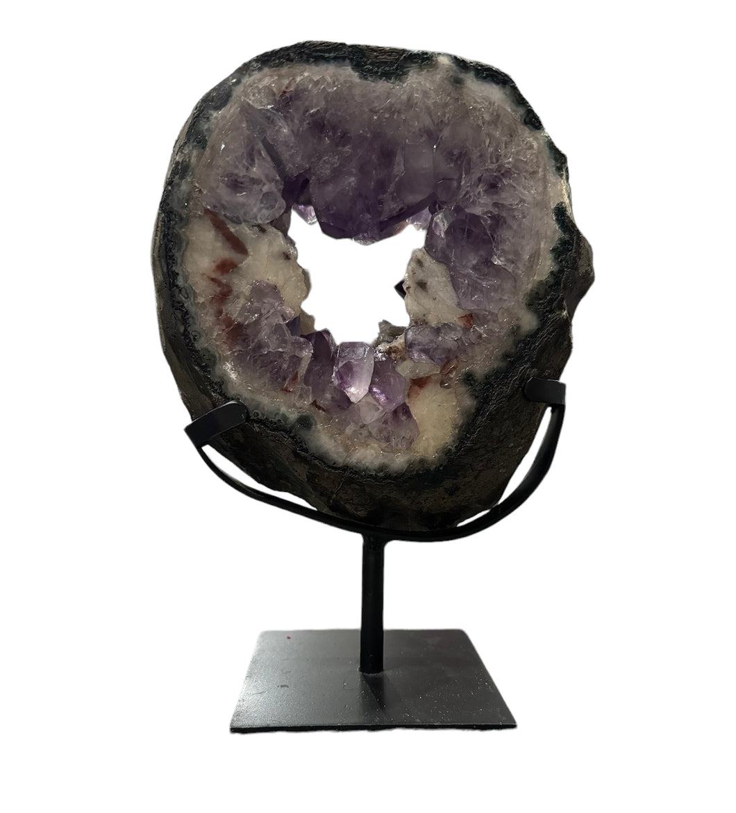 Amethyst Geode Ring- on stand