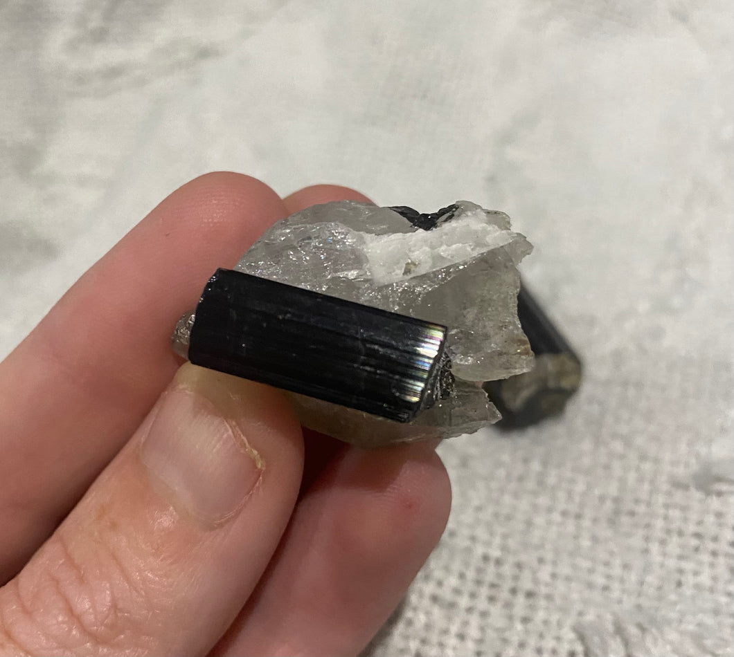 Tourmaline quartz specimen