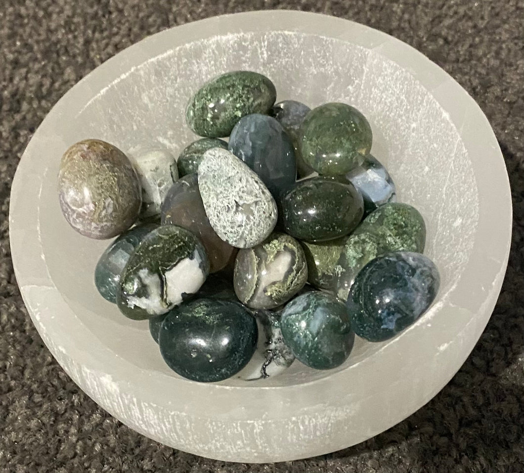 Green Moss Agate Tumble