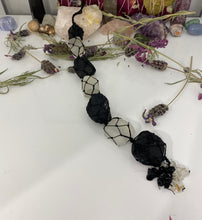 Load image into Gallery viewer, Black Tourmaline and Selenite Wall Hanging
