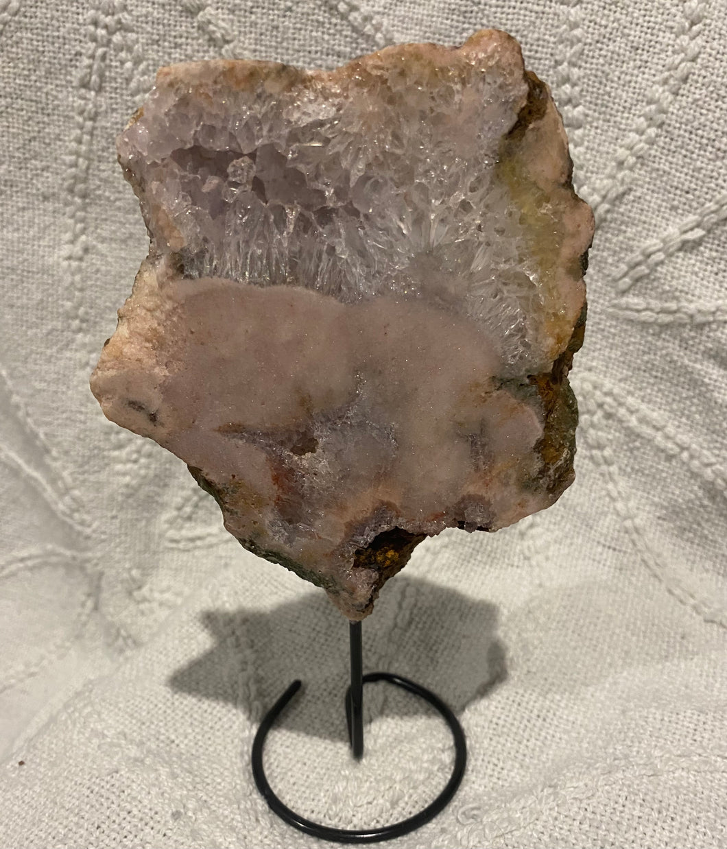 Pink Amethyst on stand