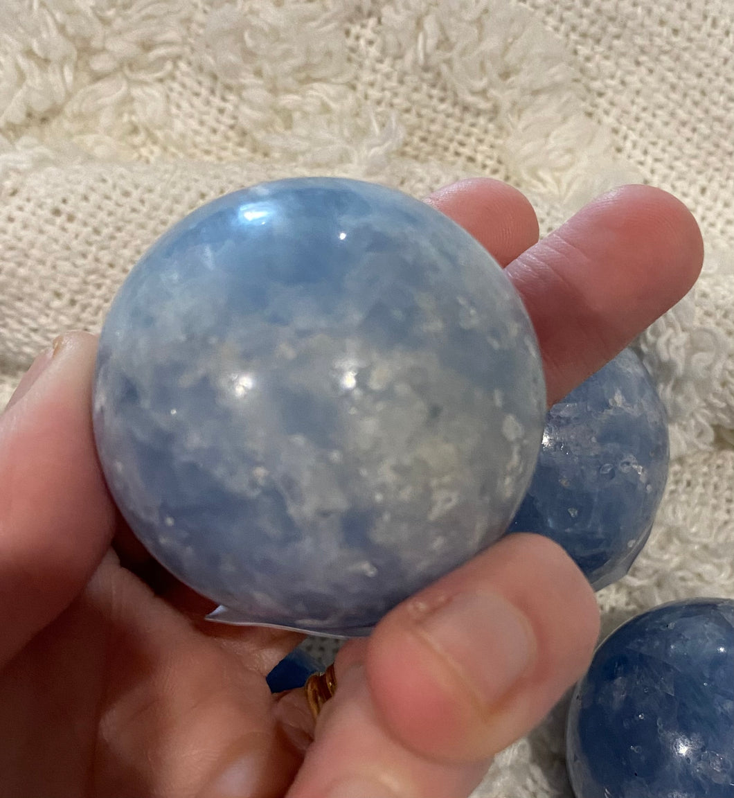 Blue Calcite Spheres