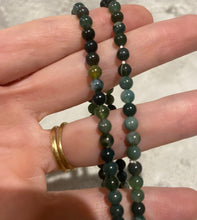 Load image into Gallery viewer, Moss Agate Bead Bracelet- Small Beads
