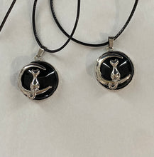Load image into Gallery viewer, Cat on moon necklace
