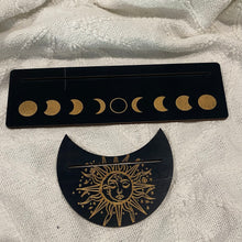 Load image into Gallery viewer, Tarot/Oracle Card Wooden Display Set - Moon Phase
