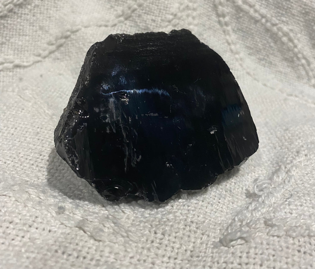 Black obsidian rough