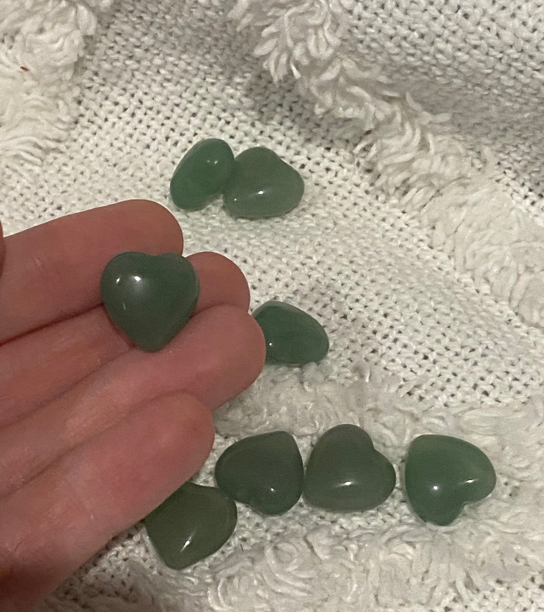 Green Aventurine Mini Hearts