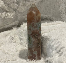 Load image into Gallery viewer, Flower Agate Tower With Pink Amethyst and Green Amethyst
