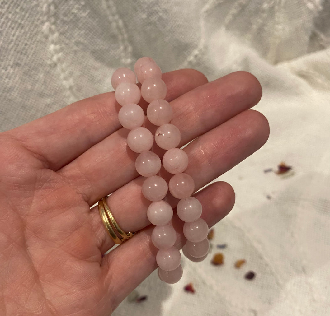 Rose Quartz Bead Bracelet