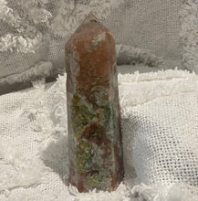 Load image into Gallery viewer, Flower Agate Tower With Pink Amethyst and Green Amethyst
