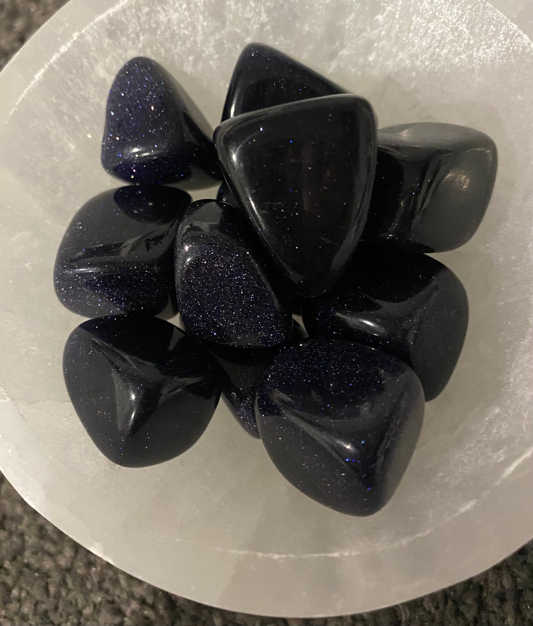 Blue Goldstone Tumble