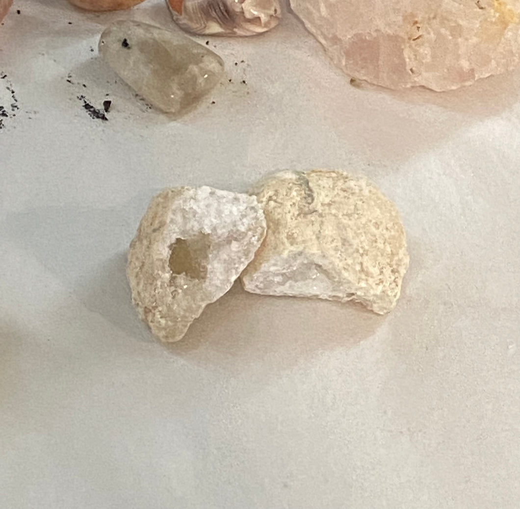 Quartz Geode Pair